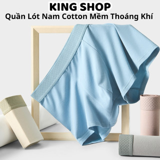 Quần Lót Nam Cotton Dáng Đùi Nhiều Màu Chọn Lựa, Quần Sịp Boxer Đáy 2 Lớp Thoáng Khí King Shop N-777