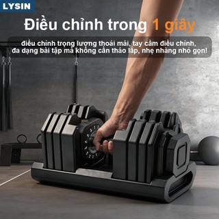 Tạ Tập Gym Tại Nhà Điều Chỉnh Đa Năng LYSIN 15IN1 Vuông, Điều Chỉnh Nhanh, Chống Trượt, Tạ Khác Nhau Từ 2kg Đến 24kg