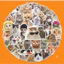 50 Cái Sticker Meme Mèo Nhiều Họa Tiết Chống Nước, Dán Trang Trí Laptop, Mũ Bảo Hiểm, Vali, Xe Ga