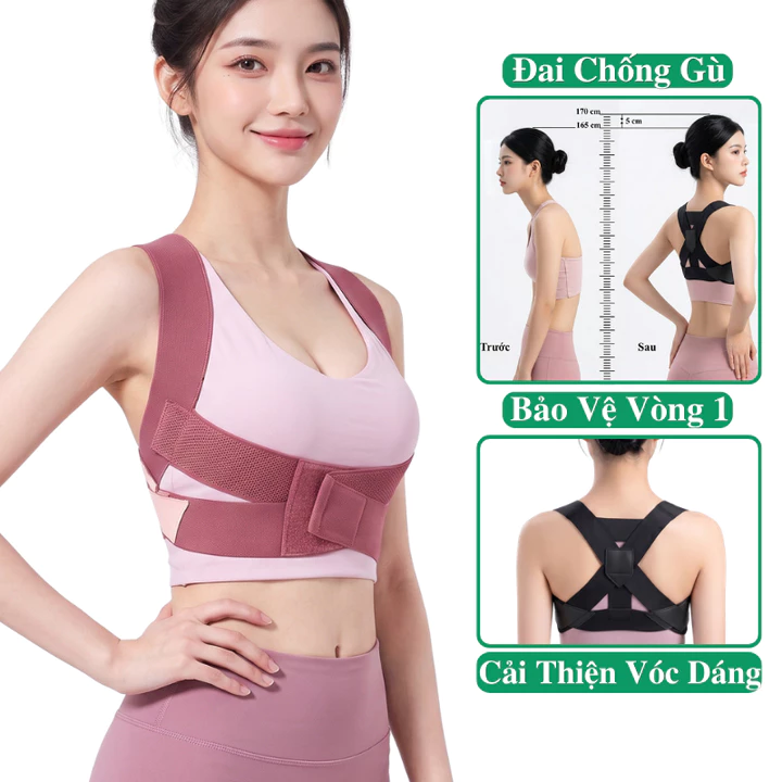 Đai Chống Gù Lưng Bảo Vệ Vòng 1 Nữ Andego Chính Hãng. Đai Định Hình Nâng Ngực Chống Gù Dùng Cùng: Đai Tập Gym Nữ.