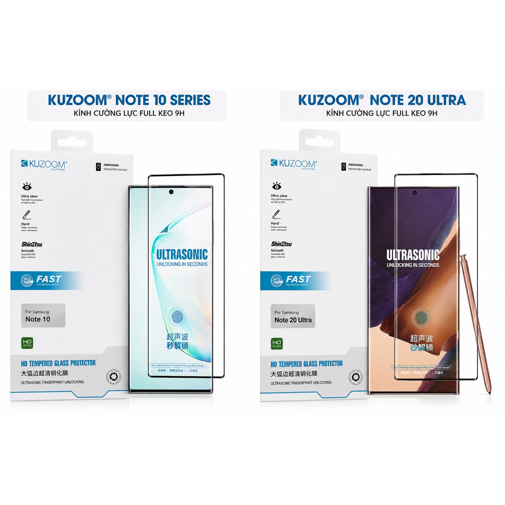 Kính Cường Lực KUZOOM Samsung Galaxy Note 10 Note 10 Plus Note 20 Note 20 Ultra Full Màn Hình 9H Chính Hãng | BigBuy360 - bigbuy360.vn