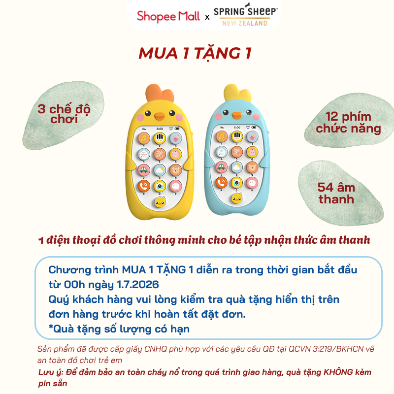 [NHẬP KHẨU] Sữa Cừu Spring Sheep 800G Lon Số 2 Chính Hãng Đủ Tem Phụ Giúp Bé Hấp Thụ Tôt Date 2028