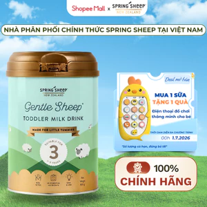Sữa Cừu Lon Số 3 Spring Sheep 800G Đạm A2 Cho Bé Tiêu Hóa Khỏe, Đủ Tem Phụ Date 2028