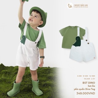 M&B (6M-3Y) Bộ quần áo yếm DINO TAG cotton thoáng mát, co giãn tốt, thấm hút mồ hôi-DINO5.25