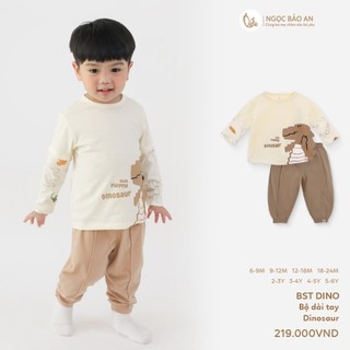 M&B (6M-6Y) Bộ quần áo tay dài DINOSAUR cotton thoáng mát, co giãn tốt thấm hút mồ hôi-DINO5.25