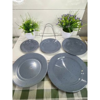 Combo 10 Đĩa nhựa cạn melamine -đĩa nhựa cạn cho quán nhậu kích thước 15 - 18 - 20 - 22 - 25 cm