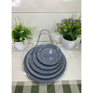Combo 10 Đĩa nhựa cạn melamine -đĩa nhựa cạn cho quán nhậu kích thước 15 - 18 - 20 - 22 - 25 cm