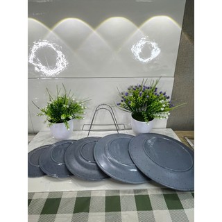 Combo 10 Đĩa nhựa cạn melamine -đĩa nhựa cạn cho quán nhậu kích thước 15 - 18 - 20 - 22 - 25 cm