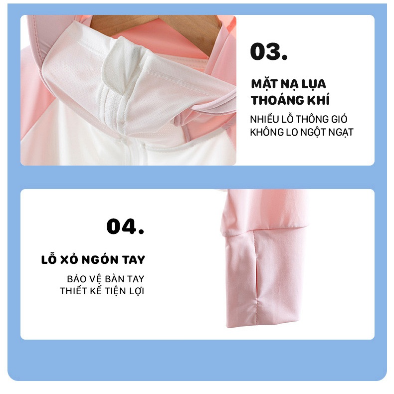 Áo Chống Nắng Bé Trai BETOP, Áo Khoác Chống Tia UV Công Nghệ Ice Sense Làm Mát Siêu Cấp, In Hình Siêu Hùng