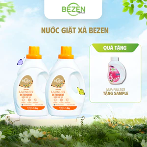 Nước Giặt Xả 2in1 BEZEN Hương Nobel Lưu Hương Dài Lâu, Sạch Thơm Mềm Mại Kháng Khuẩn Tự Nhiên