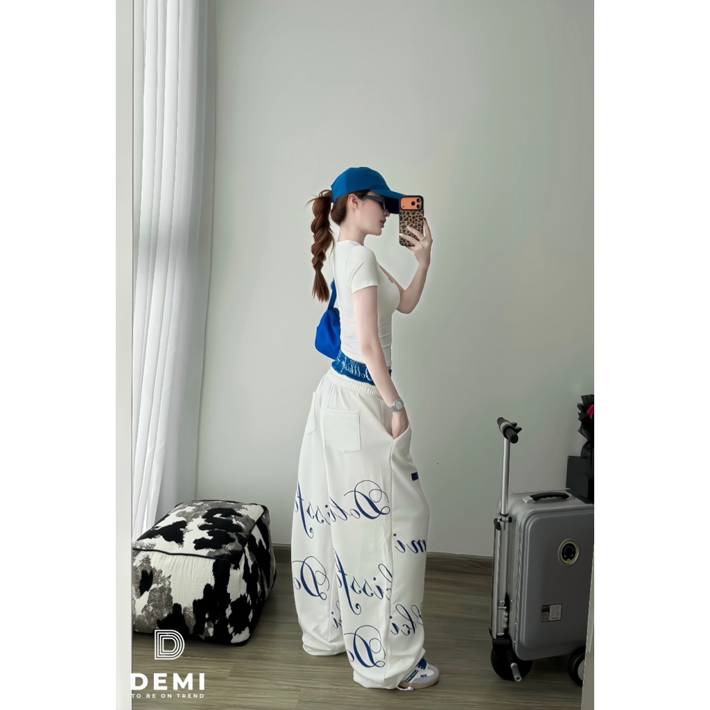 Set DOLLKISS FAMI mix cạp siu chất tone màu nổi, quần in chữ cá tính phom hack dáng mặc chơi 🔥