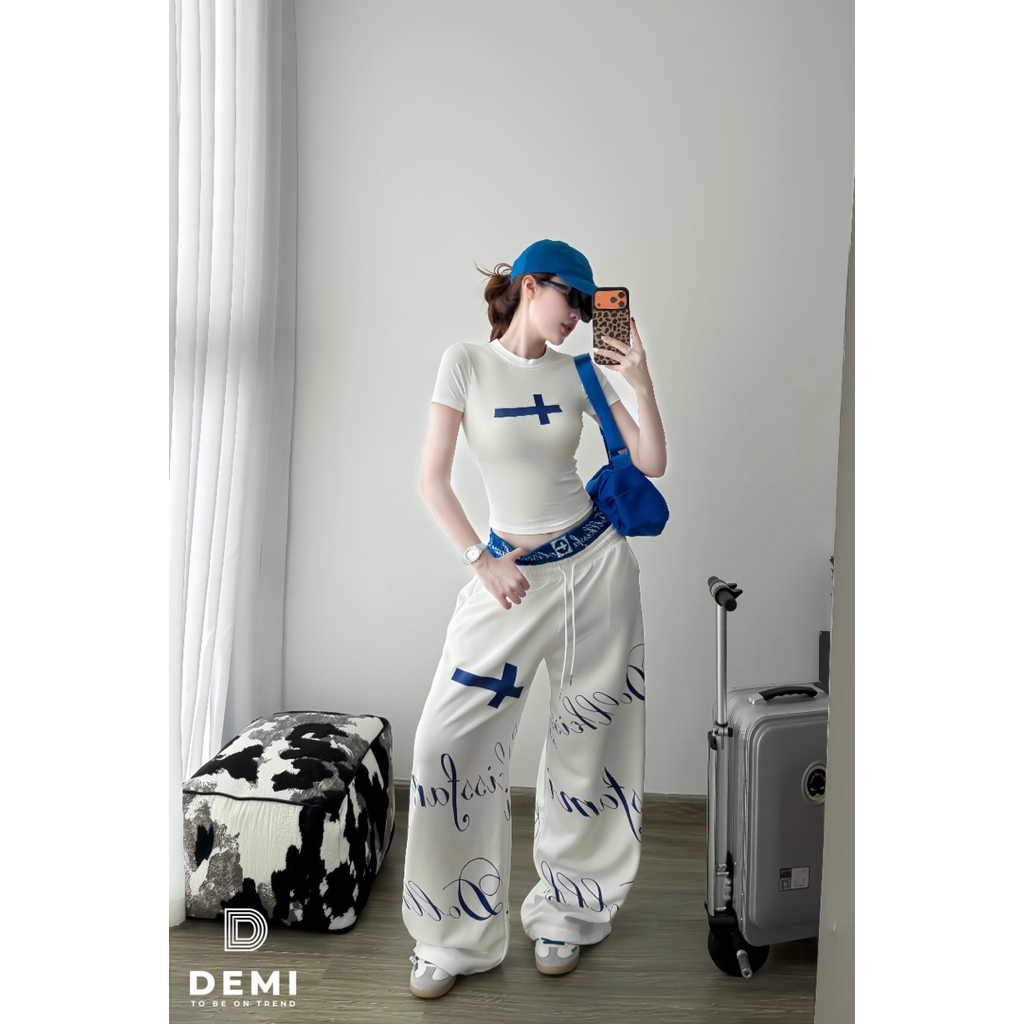 Set DOLLKISS FAMI mix cạp siu chất tone màu nổi, quần in chữ cá tính phom hack dáng mặc chơi 🔥