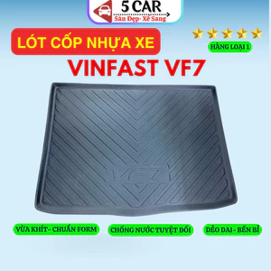 LÓT CỐP xe VINFAST VF7 2024 - NAY nhựa dẻo siêu đẹp, siêu bền, chống thấm nước, không mùi, vừa khít