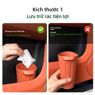 SEAMETAL Cốc đựng đồ ô tô silicone mềm gắn khe cửa xe chống nước đựng rác ô gấp khăn giấy gọn