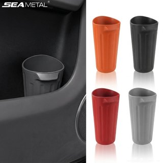 SEAMETAL Cốc đựng đồ ô tô silicone mềm gắn khe cửa xe chống nước đựng rác ô gấp khăn giấy gọn