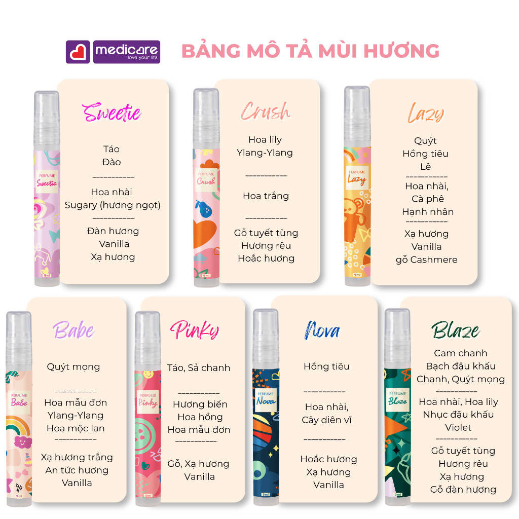Nước hoa cây bút MEDiCARE dành cho nữ 9ml