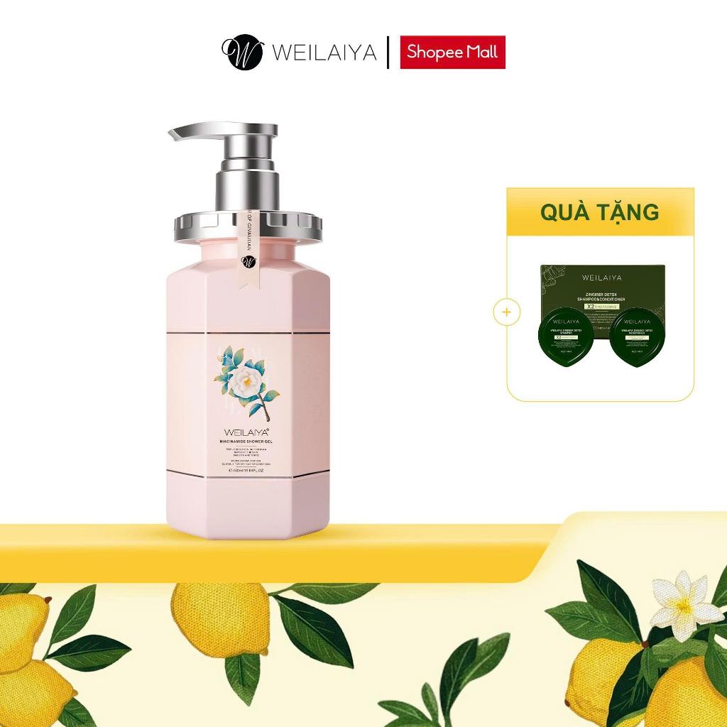 Sữa tắm trắng da, làm sạch da toàn thân Niacinamide Weilaiya thơm lâu phù hợp cho mọi loại da 450ml new