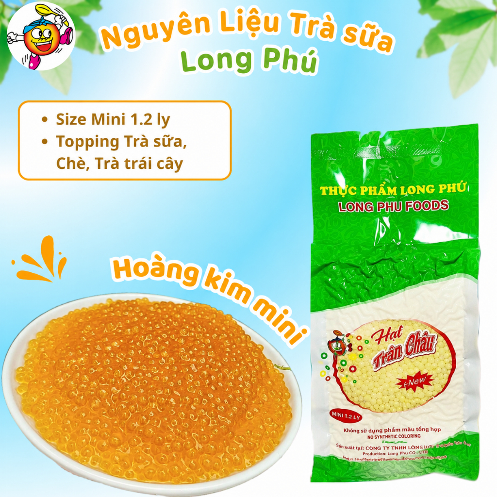 Trân Châu Mini (Trân châu hạt tiêu) LONG PHÚ gói 1kg