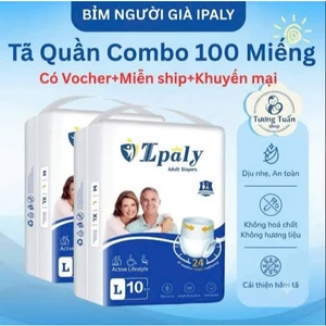 Ipaly combo 6 bịch 60 miếng bỉm quần Ipaly dành cho người già phù hợp với người từ 35kg đến 80kg