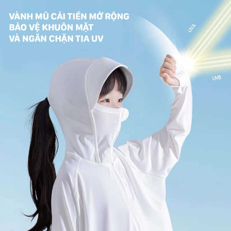 Áo Chống Nắng Cánh Dơi Cho Bé BETOP, Công Nghệ Cool Air Thoáng Khí, Chỉ Số Chống Tia UV Cao, Mềm Mát Cao Cấp