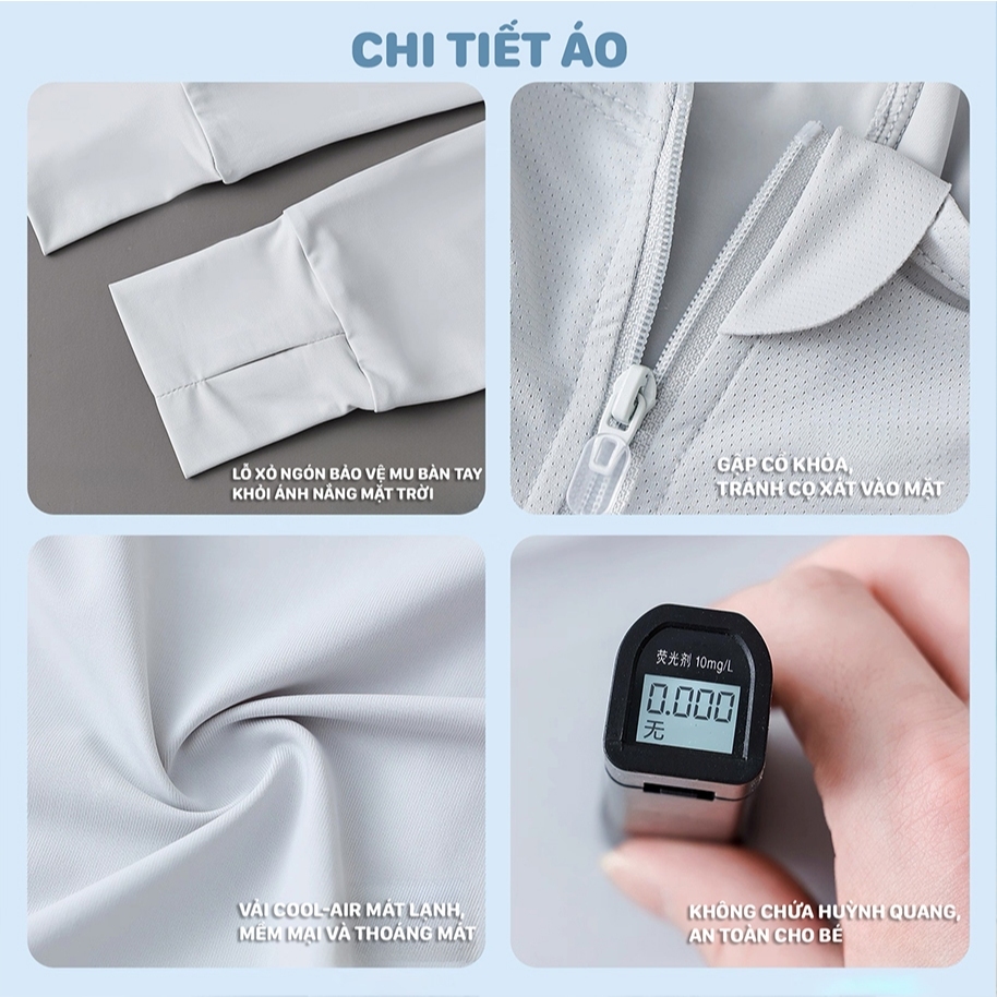 Áo Chống Nắng Cánh Dơi Cho Bé BETOP, Công Nghệ Cool Air Thoáng Khí, Chỉ Số Chống Tia UV Cao, Mềm Mát Cao Cấp