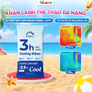 Combo 5 Khăn Lạnh Thể Thao Đa Năng Cao Cấp Ximo mát lạnh, thấm hút mồ hôi, chiết xuất lá bạc hà