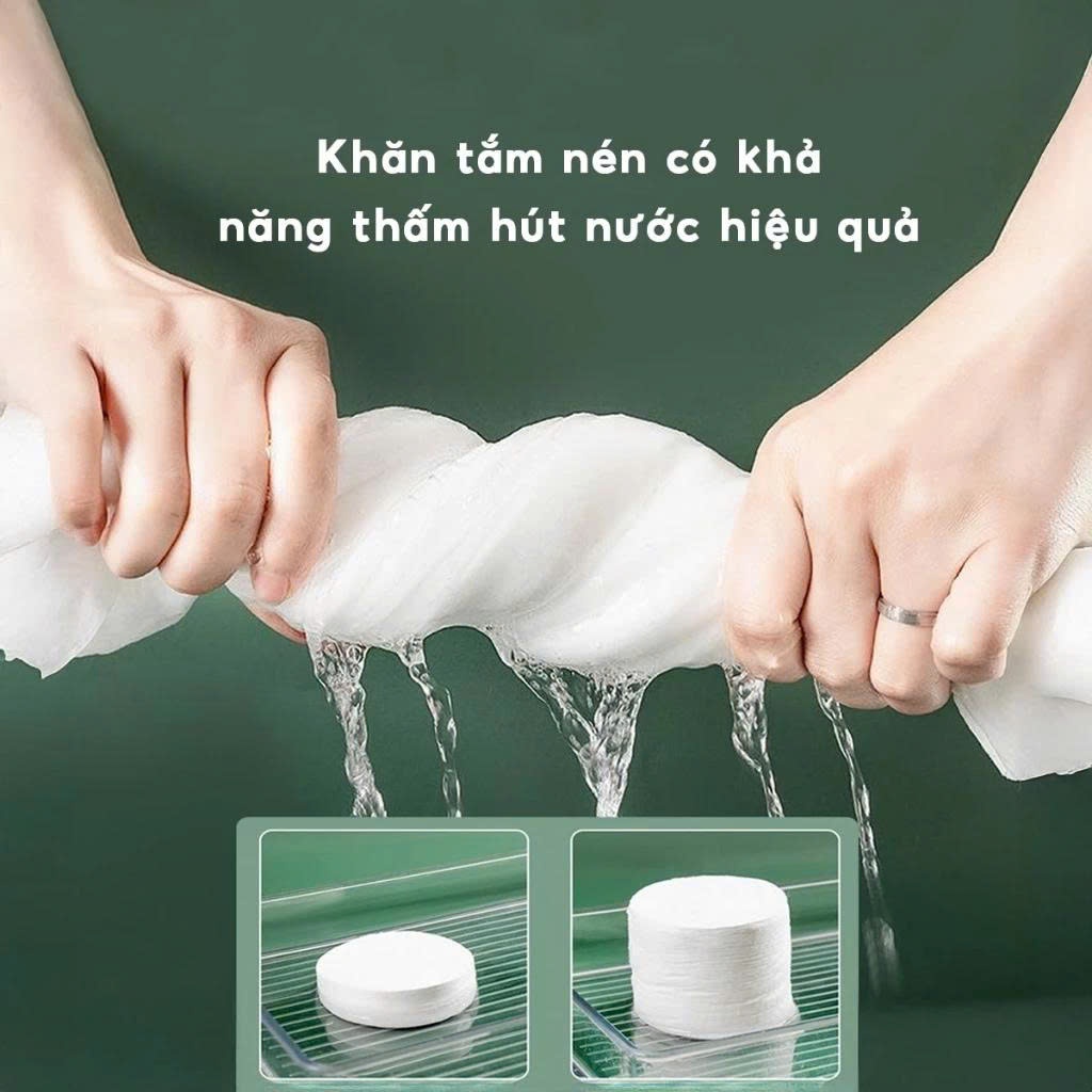 Khăn Tắm Nén Khổ Lớn 70x140cm Khăn Dùng 1 Lần Cotton Mềm Mịn Thấm Hút Tốt Mang Đi Du Lịch Công Tác