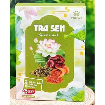 Trà Sen Mộc Tâm 30 Túi Lọc Thảo Mộc Từ Lá Sen Gạo Lứt Linh Chi Tâm Sen Hương Vị Thanh Nhẹ Dễ Uống