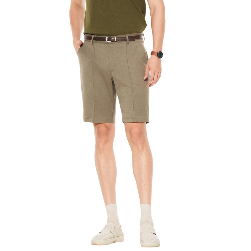 Beverly Hills Polo Club - Quần short Nam Regular Fit Rêu Trơn Cotton - QKSRS24V023 — ảnh 1