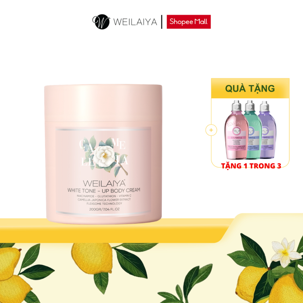 Kem dưỡng thể nâng tông, dưỡng ẩm - WEILAIYA White Tone-up Body Cream