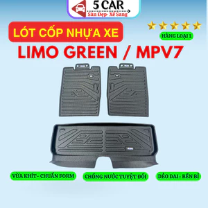 LÓT CỐP xe VINFAST LIMO GREEN/ MPV7 nhựa dẻo siêu đẹp, siêu bền, chống thấm nước, không mùi, vừa khít