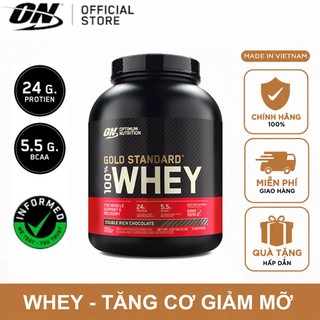 Whey Protein ON Gold Standard vị Socola 5Lbs - Tăng cân nạc không mỡ-Combo Whey ON tiết kiệm chi phí