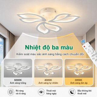 GOGEOUS Đèn Ốp Trần LED 54W 3 Màu Ánh Sáng Có Remote Cho Phòng Khách Phòng Ngủ【COD】