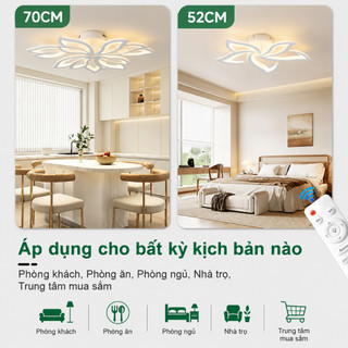 GOGEOUS Đèn Ốp Trần LED 54W 3 Màu Ánh Sáng Có Remote Cho Phòng Khách Phòng Ngủ【COD】