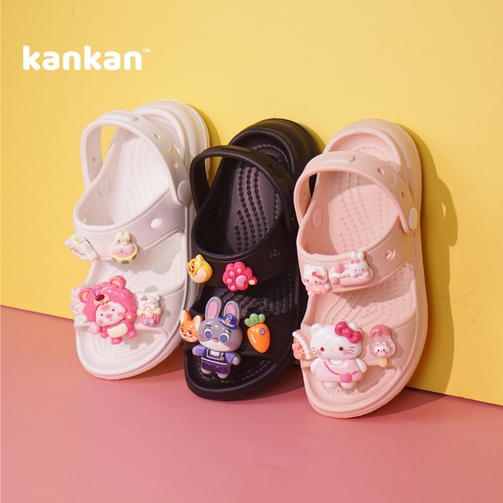 Dép Quai Hậu Bé Gái KanKanStore Dép Xăng Đan Kurumi BabyThree Êm Ái Thoải Mái Cho Bé Gái KA136