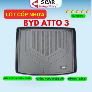LÓT CỐP xe BYD Atto 3, nhựa dẻo siêu đẹp, siêu bền, chống thấm nước, không mùi, vừa khít xe