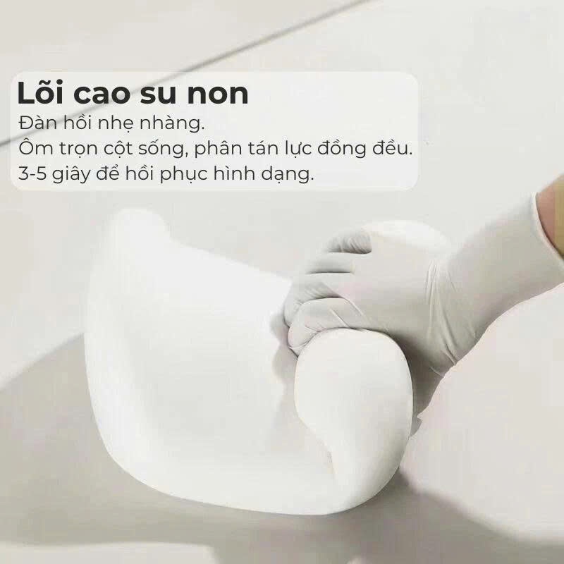 Gối Tựa Đầu Tựa Lưng Ô Tô Cao Su Non LIMPAR Thiết Kế Công Thái Học Siêu Đàn Hồi Chống Đau Mỏi Lưng Cổ Vai Gáy