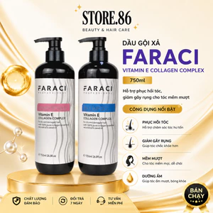 Combo Dầu Gội Xả FARACI 750ml | Dưỡng Ẩm Tóc Khô Xơ, Mềm Mượt Chuẩn Salon