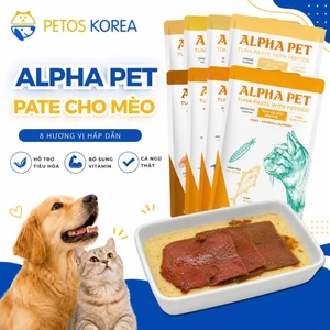 Pate cho mèo Alpha Pet 60g Việt Nam gói nhỏ tiện lợi 8 vị cá ngừ phô mai tôm cá hồi thơm ngon