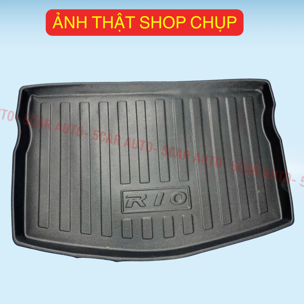 LÓT CỐP xe Kia Rio Hatchback, Hyundai I20, nhựa dẻo siêu đẹp, siêu bền, chống thấm nước, không mùi, vừa khít xe