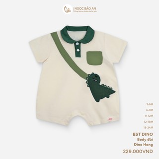 M&B (3M-24M) Bộ body đùi DINO HANG cotton thoáng mát, thấm hút mồ hôi,họa tiết khủng long-DINO5.25