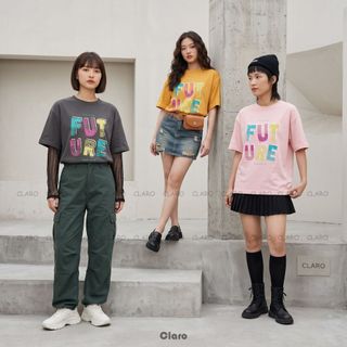 Áo Thun Nam Nữ Basic Form Oversize Cổ Tròn Áo Phông Unisex FUTURE