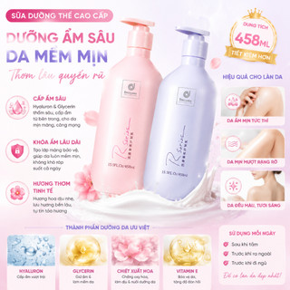Sữa Dưỡng Thể RSARIAS Trắng Da Dưỡng Ẩm Sâu –Trắng Sáng Da, 24giờ Giữ Ẩm Lâu Dài, Mùi Hương Quyến Rũ