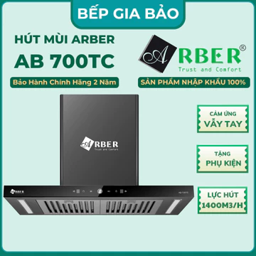 Máy hút mùi ARBER 700TC | Máy hút siêu êm | Bảo hành 2 năm | Quạt hút khói bếp ARBER 700Ti inox.
