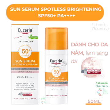 Kem Chống Nắng Trắng Da Giảm Thâm Nám Eucerin Sun Spotless Brightening Serum SPF50+ 50ml (athen)