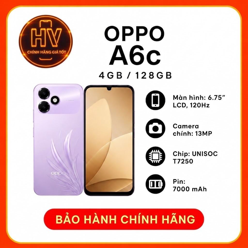 Điện thoại OPPO A6C 4GB/128GB – Hàng Chính Hãng