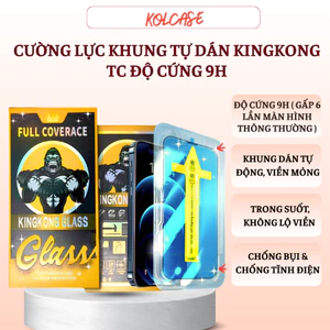Cường lực khung tự dán KINGKONG TC độ cứng 9H, bảo vệ màn hình cho iphone X XS XSM 11 12 13 14 15 16 17