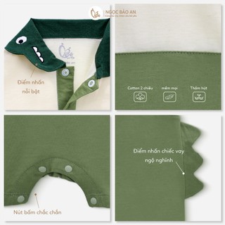 M&B (3M-24M) Bộ body đùi SNUGGLE DINO cotton thoáng mát, co giãn thấm hút mồ hôi-DINO5.25