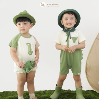 M&B (3M-24M) Bộ body đùi SNUGGLE DINO cotton thoáng mát, co giãn thấm hút mồ hôi-DINO5.25