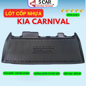 LÓT CỐP xe Kia Carnival 2022-Nay, Kia Sedona 2014-2021, nhựa dẻo siêu đẹp, siêu bền, chống thấm nước, không mùi,vừa khít